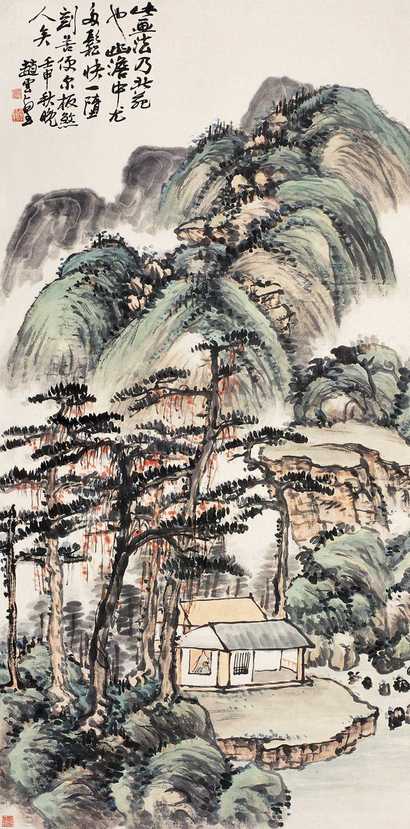 赵云壑 1932年作 山水 立轴